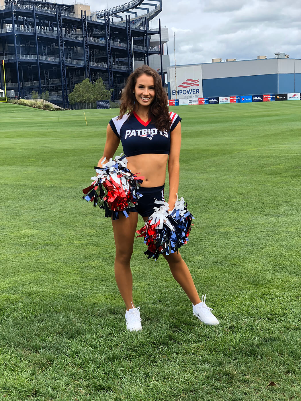 Caitrin Swaney during her two seasons as a New England Patriots cheerleader